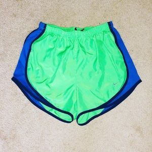Green Nike shorts